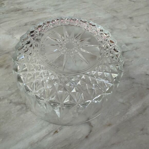 Arcoroc Arcopal France Diamond Star Clear Glass Small Berry Dessert 4 Bowls - Picture 9 of 9
